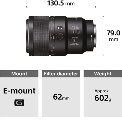 Sony E Mount Fe 90 Mm F2.8 Macro G OSS Full-Frame Lens on rent in chandigarh mohali