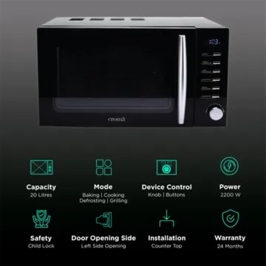 Croma 20L Convection Microwave Oven - Image 3