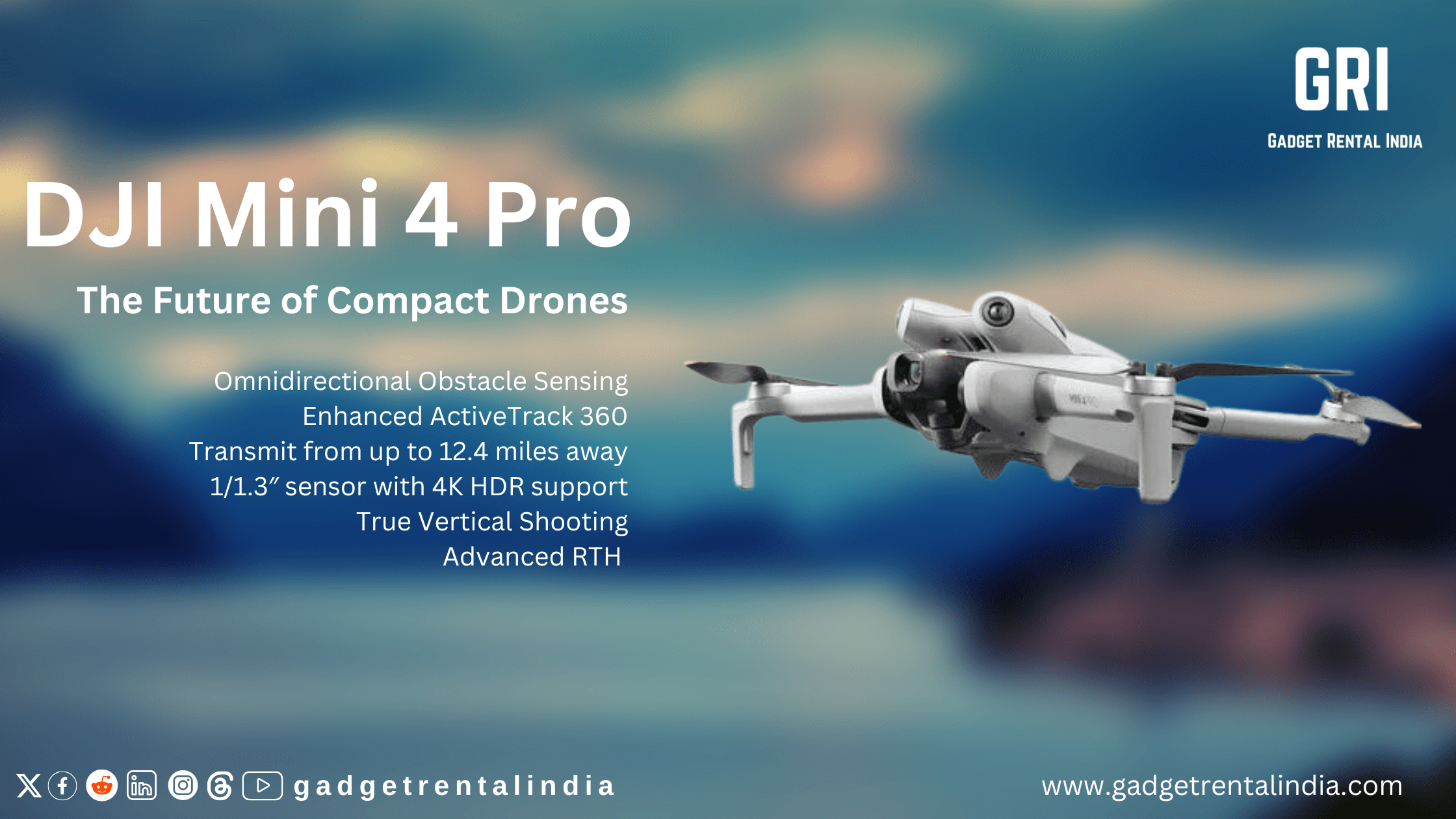 Review : DJI Mini 4 Pro Drone |  The Future of Compact Drones | Gadget Rental India