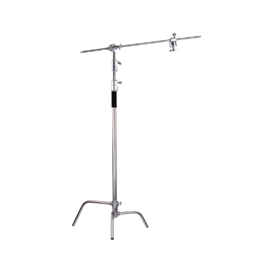 HIFFIN 9.5Ft Heavy Duty Light Stand Stainless Steel C Stand