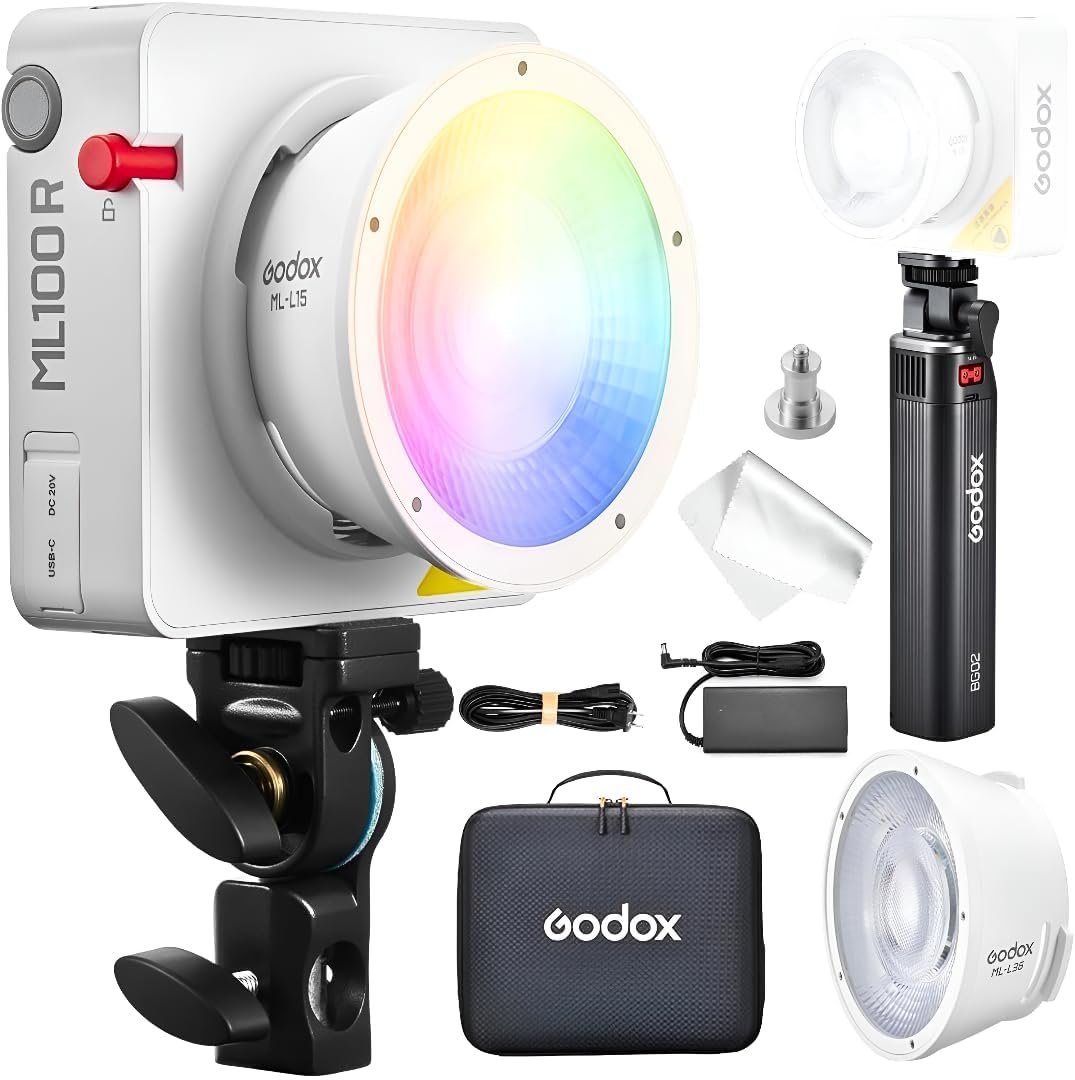 Godox ML100R Kit 3 110W RGB LED Light with BG02 Battery Grip & ML-CS30 Ball Softbox Rental in Chandigarh